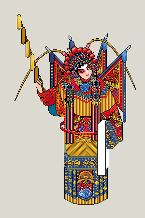 王开立象素画-华容点翠系列