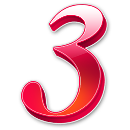 立体水晶风格阿拉伯数字