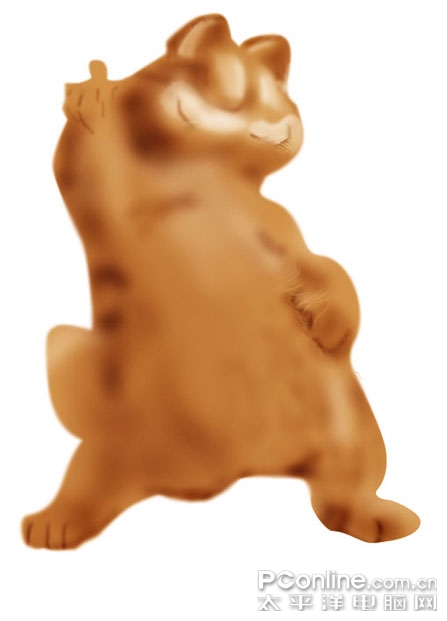 Photoshop轻松绘制至懒至酷加菲猫