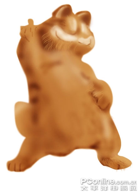 Photoshop轻松绘制至懒至酷加菲猫