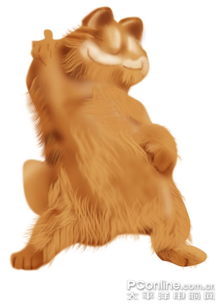Photoshop轻松绘制至懒至酷加菲猫
