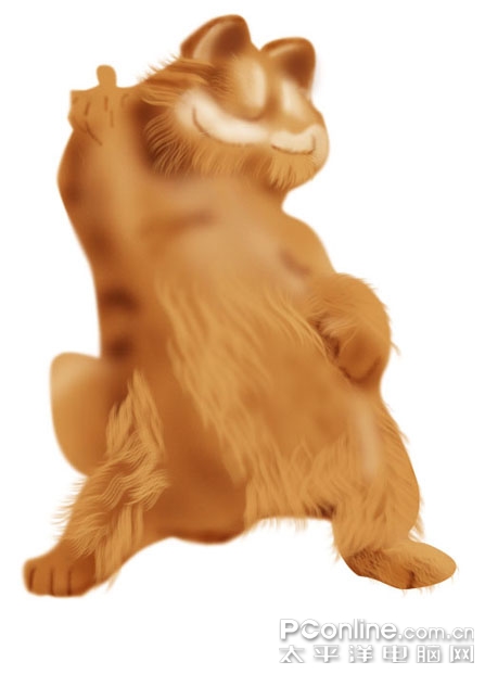 Photoshop轻松绘制至懒至酷加菲猫