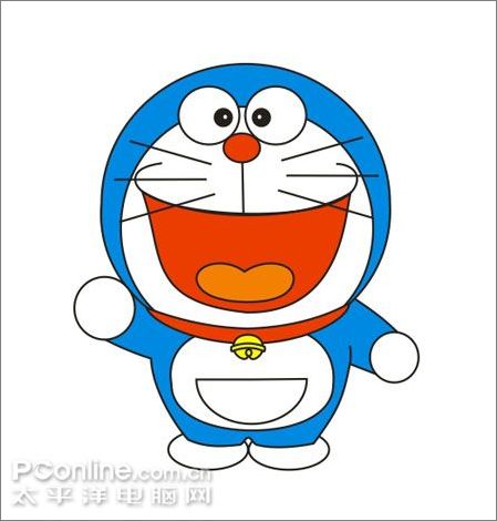 Coreldraw绘制可爱的机器猫 Coreldraw绘制可爱的机器猫