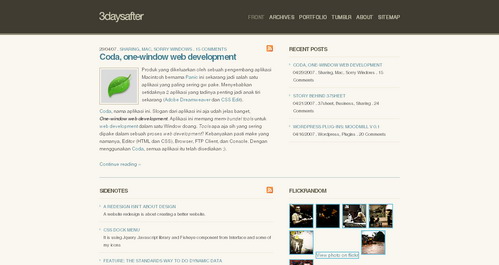 Solid and Serious Designs - 3daysafter ?Journal of Rian Triharyana ?Indonesian Web Developer