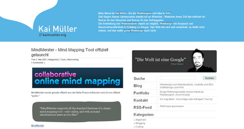 Solid and Serious Designs - Webdesign, Usability, Grafik und Design - Blog und Portfolio des Webdesigner Kai M黮ler, K鰈n