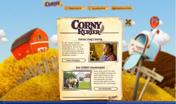 巧克力的网站欣赏-CORNY