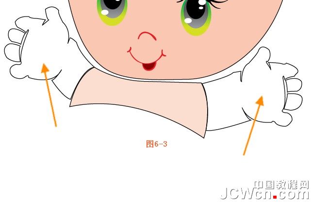Illustrator鼠绘教程:教你画一个可爱卡通宝宝_中国教程网
