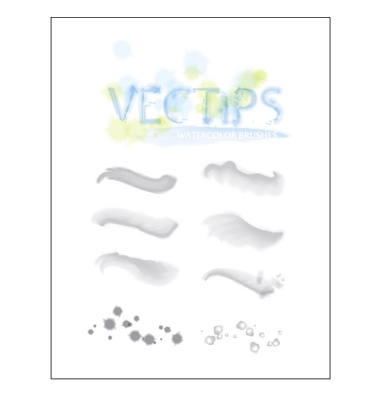 AIˮʻЧ  AIʵ̳Free Watercolor Brushes