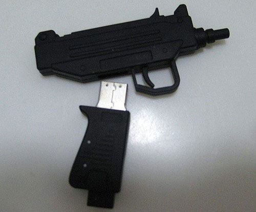 Uzi-Shaped Flash Drive