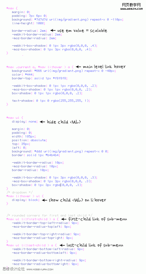 CSS�����˵�������ԭ����������,PS�̳�,˼Ե�̳���