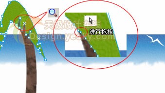 Fireworks鼠绘教程：绘制清新的卡通海景图_中国教程网