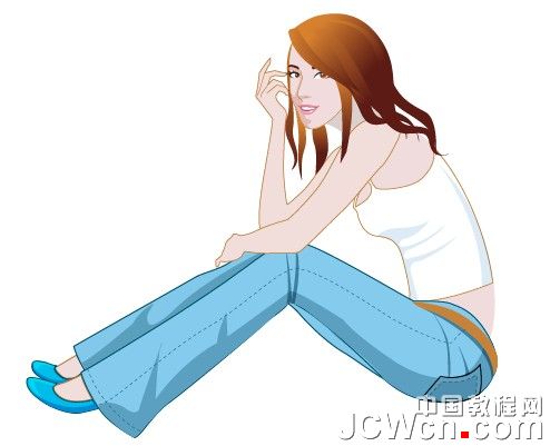 Illustrator���̳̣��廭����ϵ��֮�崿��Ů�Ļ���-��_�й��̳���