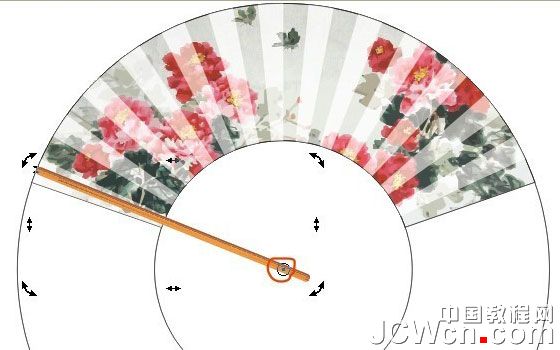 CorelDRAW鼠绘教程:创建一把逼真漂亮的折扇_中国教程网