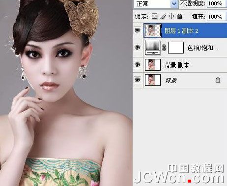 Photoshop合成教程：荷与美女水墨风格壁纸的制作_中国教程网