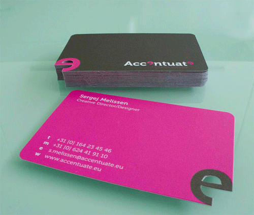 Accentuates Business Cards