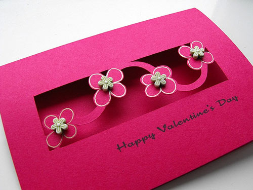 Pretty In Pink Valentines Card