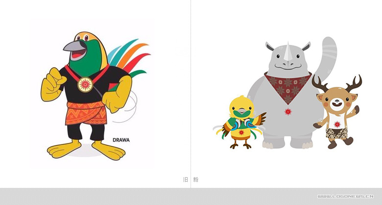 2018年雅加达亚运会重新设计的会徽和吉祥物